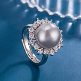 Pearl Zircon Ring For Women Light Luxury Minority Exquisite Design